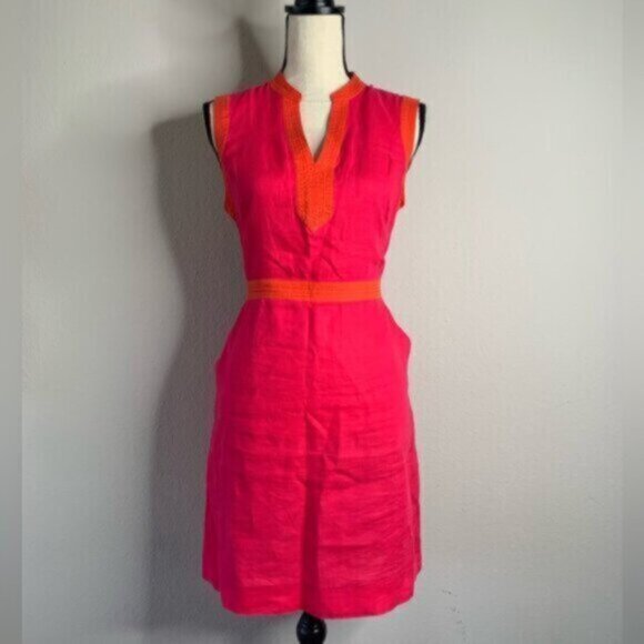 Boden Red and Orange Mini Dress - Picture 4 of 15